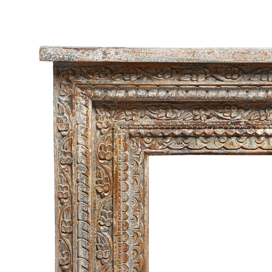 Carving Detail of a Painted Indian Console Table | Indigo Antiques