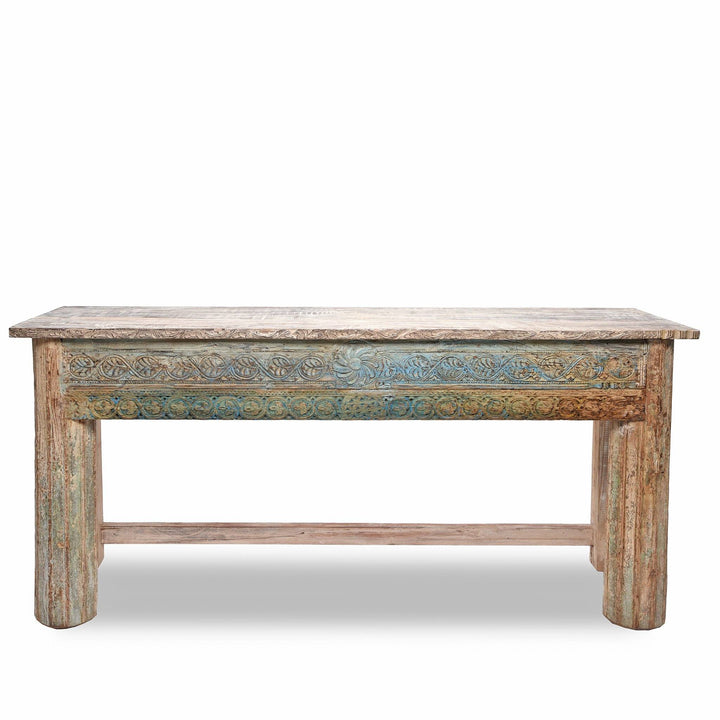Painted Indian Reclaimed Wood Console Table | Indigo Antiques