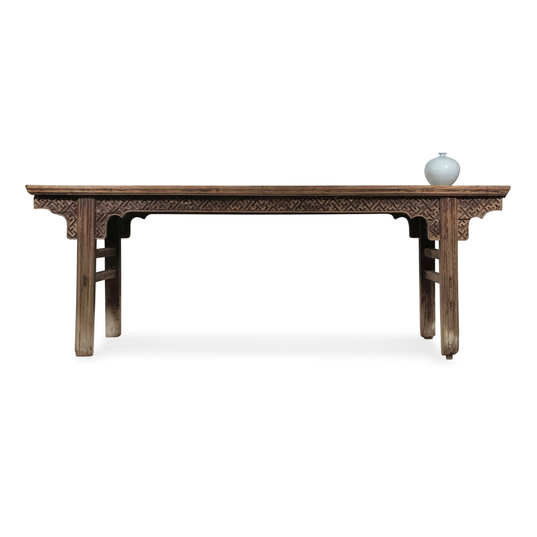 Qing Dynasty Elm Altar Table with Cypress Top - 18thC | Indigo Oriental Antiques