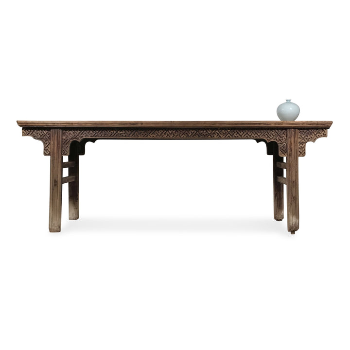 Qing Dynasty Elm Altar Table with Cypress Top - 18thC | Indigo Oriental Antiques