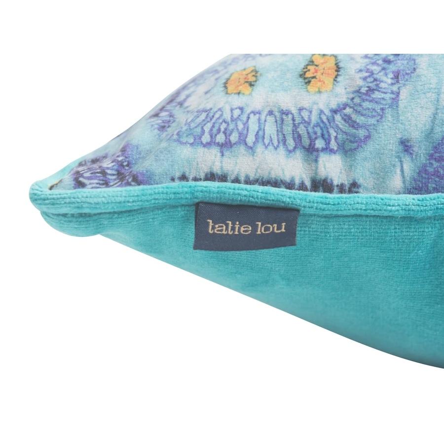 Blue & Tangerine Nui Burst Cushion - incl feather pad - 45 x 45 cms ( w x d x h) - AUK398