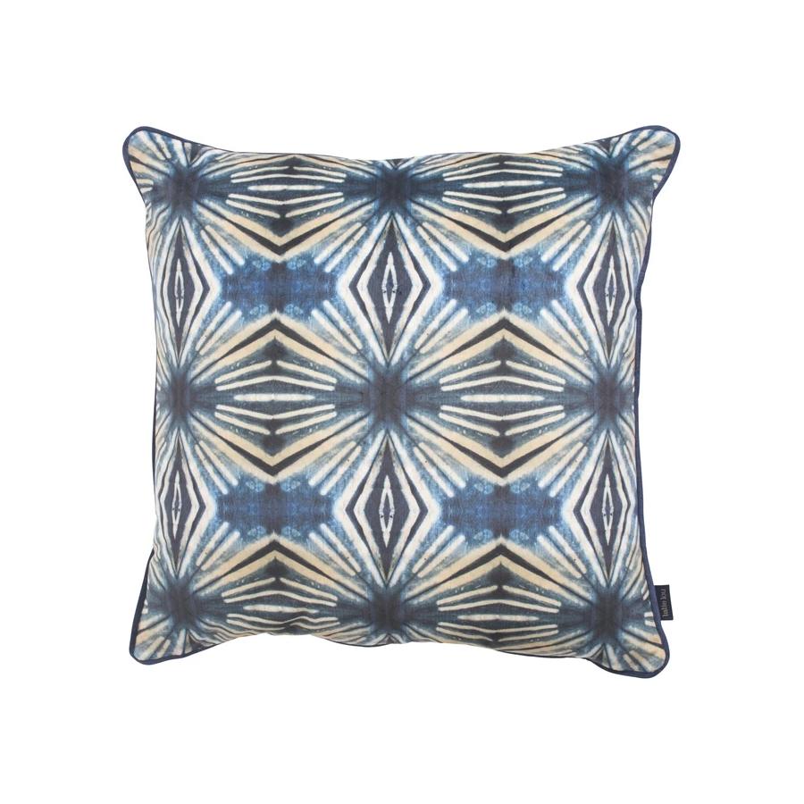 Indigo Itajime Cross Cushion - incl feather pad - 45 x 45 cms ( w x d x h) - AUK400