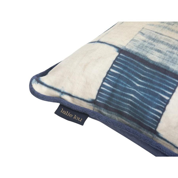 Indigo Itajime Grid Cushion & Pad