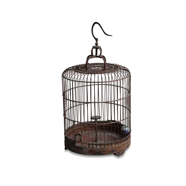 Bamboo Bird Cage From Peking - Ca 85 Yrs Old