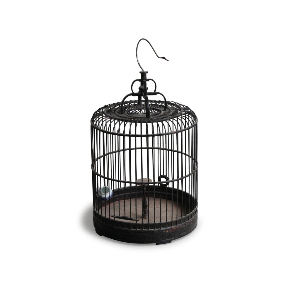 Bamboo Bird Cage From Peking - Ca 85 Yrs Old C1228V2