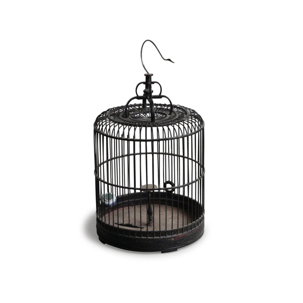 Bamboo Bird Cage From Peking - Ca 85 Yrs Old