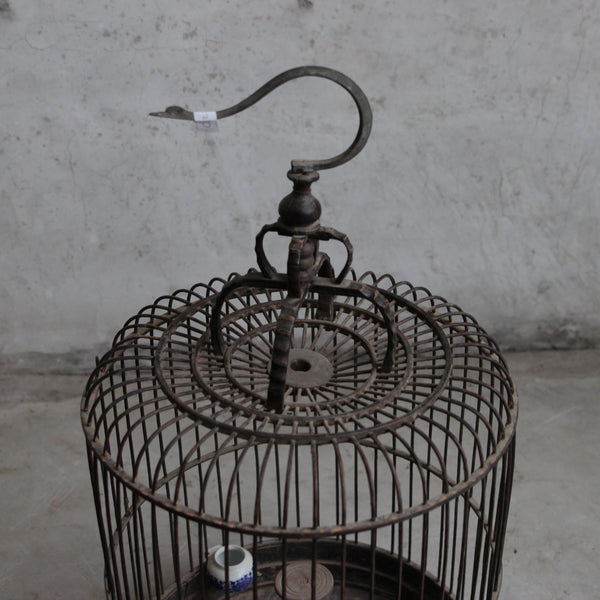 Bamboo Bird Cage From Peking - Ca 85 Yrs Old