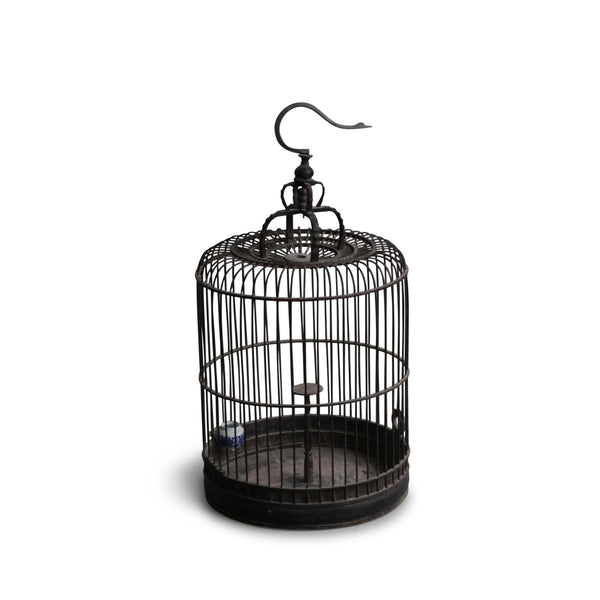Bamboo Bird Cage From Peking - Ca 85 Yrs Old