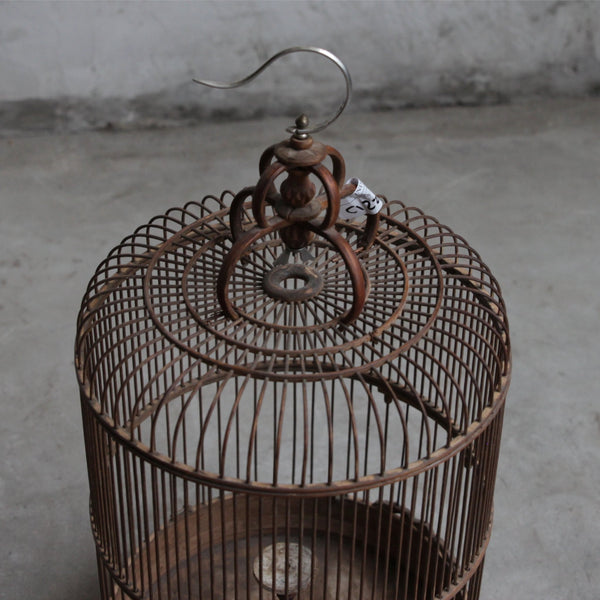 Bamboo Bird Cage From Peking - Ca 85 Yrs Old