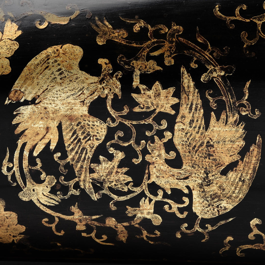 Black Lacquer Chinese Export Pillow Box - Ca 1920