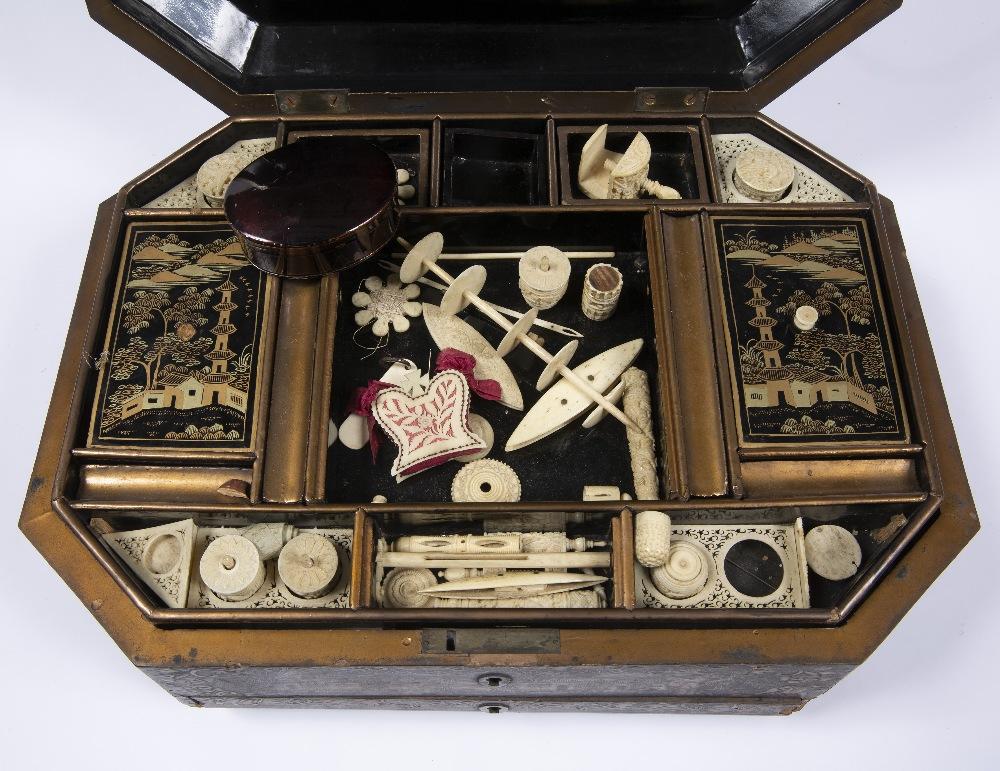 Black Lacquer Sewing Box - Qing Dynasty, Early 19thC | Indigo Oriental Antiques