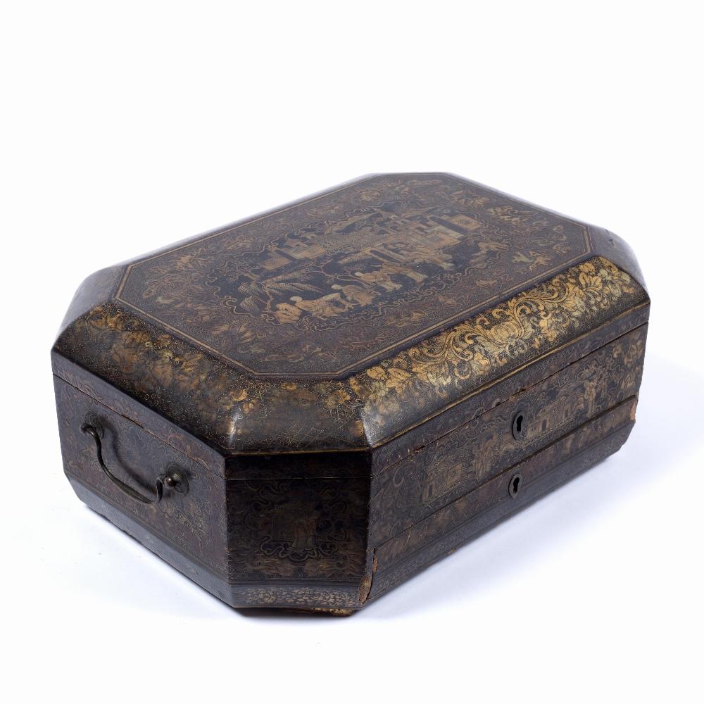 Black Lacquer Sewing Box - Qing Dynasty, Early 19thC | Indigo Oriental Antiques
