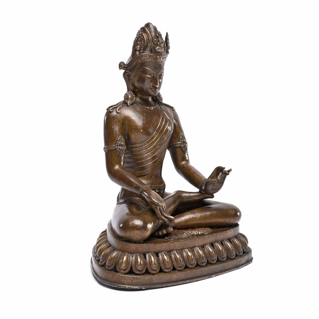 Side View Bronze Avalokiteshvara Statue From Nepal - 19thC | Indigo Antiques