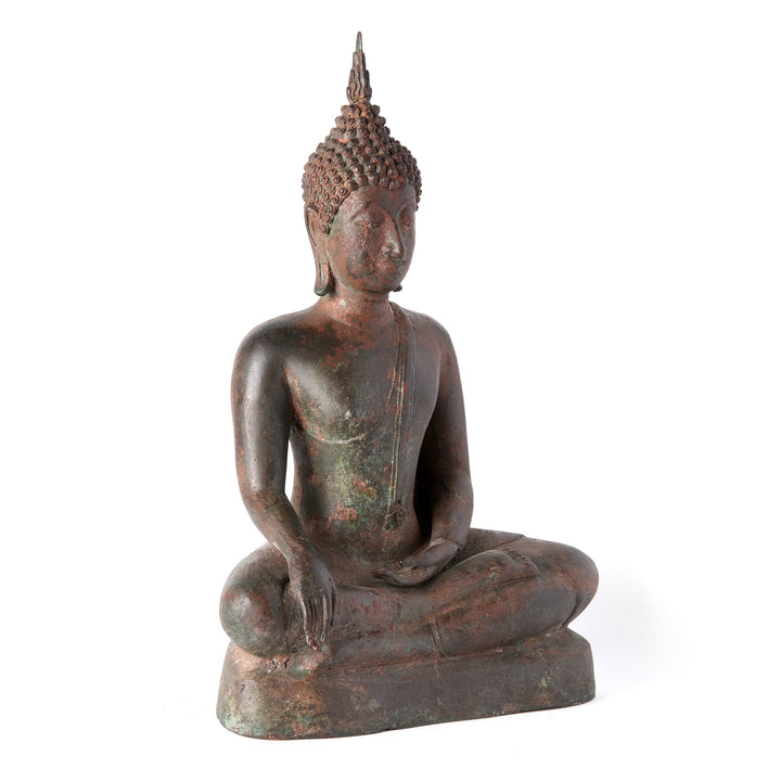 Side Detail of Bronze Buddha From Thailand | Indigo Antiques