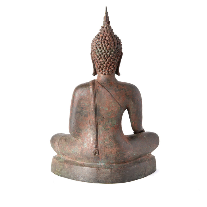 Back Detail of Bronze Buddha From Thailand | Indigo Antiques