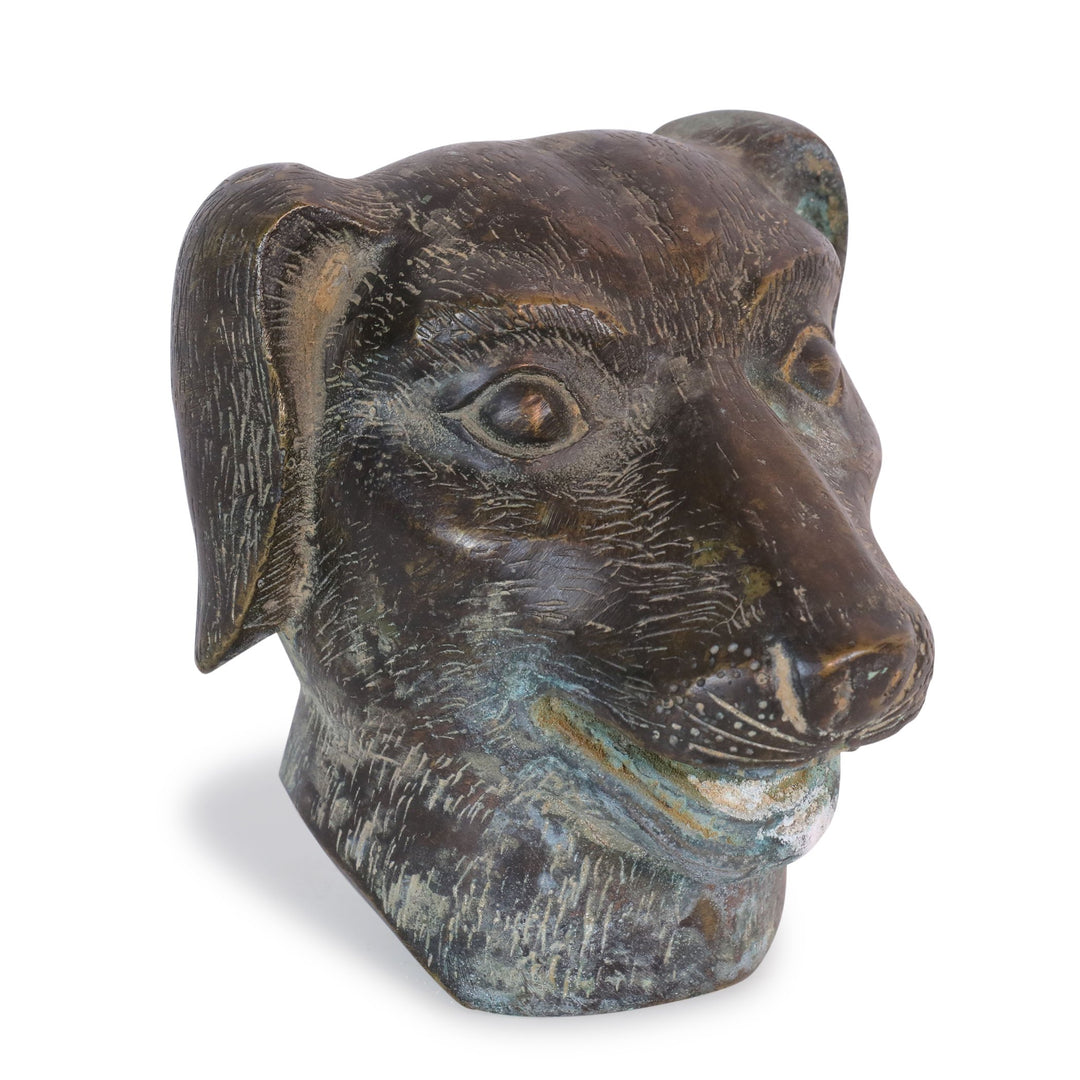 Bronze Dog Head - From the Chinese Zodiac | Indigo Oriental Antiques