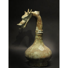 Bronze Dragon Wine Flask - Han Dynasty Style