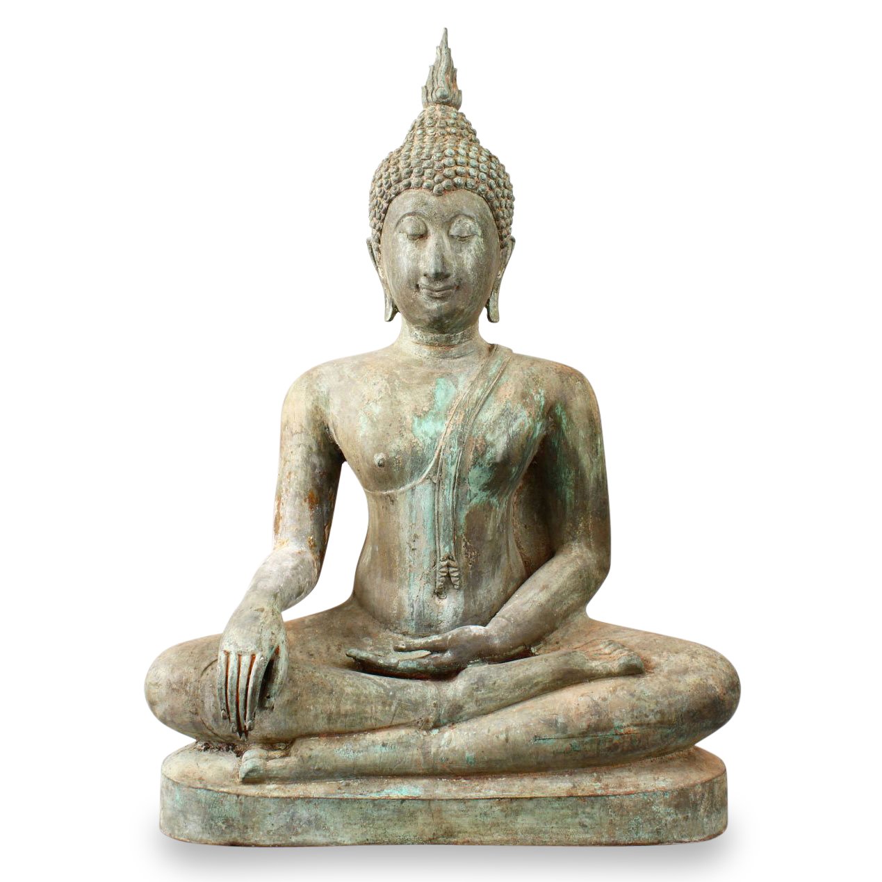 Bronze Buddha From Thailand - 75 - 100 years old - 52 x 76 cms tall 16.5 x 9 x 46cm tall approx - M370