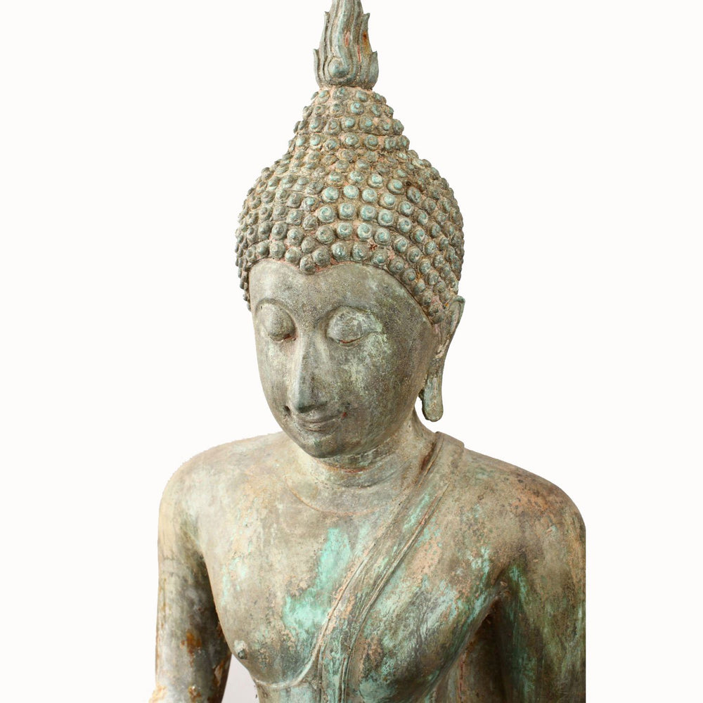 Bronze Buddha From Thailand - 75 - 100 years old - 52 x 76 cms tall 16.5 x 9 x 46cm tall approx - M370