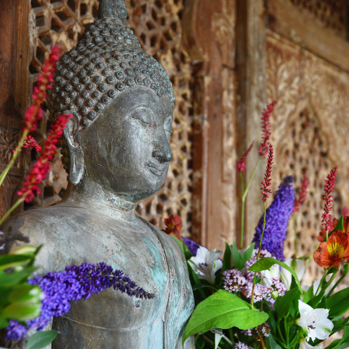 Bronze Seated Buddha From Thailand - Ca 90 Yrs old