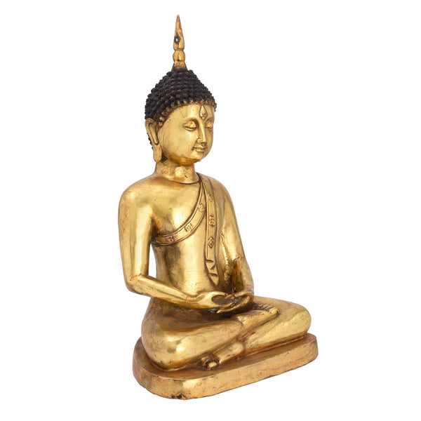 Bronze Sitting Buddha Statue - Dhyana Mudra Pose