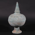 Bronze Stupa Lidded Container - Made In Han Dynasty Style