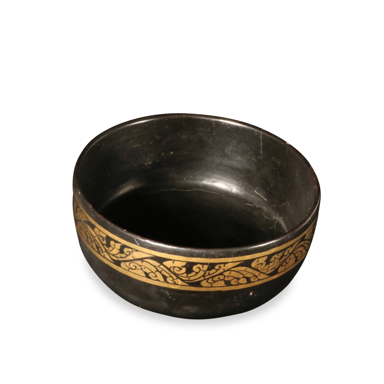Burmese Gilt Lacquer Bowl - Ca 1930 | Indigo Oriental Antiques