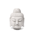 Carved Buddha Head - White Marble
