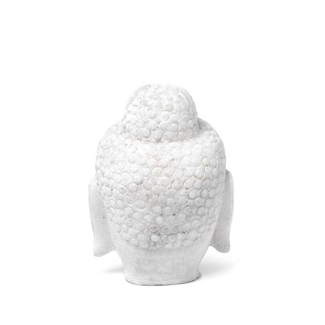 Carved Buddha Head - White Marble | Indigo Antiques