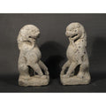 Carved Stone Lion (Pair) 19thC