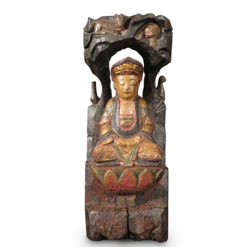 Carved Wooden House God - 18thC | Indigo Oriental Antiques