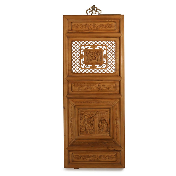 Chinese Carved Panel From Zheijiang - 19thC