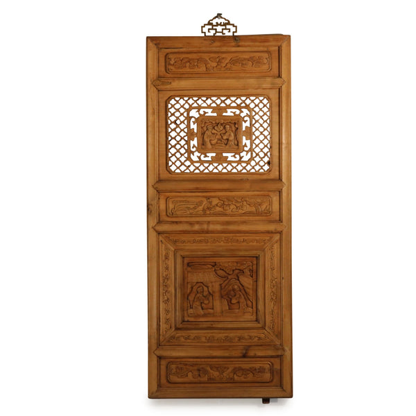 Chinese Carved Panel From Zheijiang - 19thC