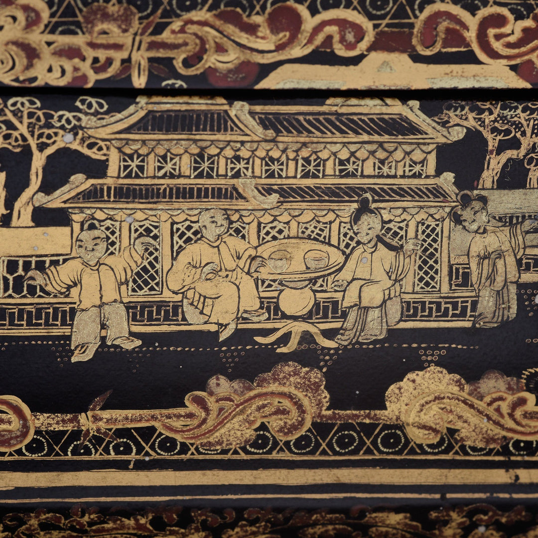 Export Lacquer Games Box - Qing Dynasty Early 19thC - 38 x 31 x 12 cm - M232