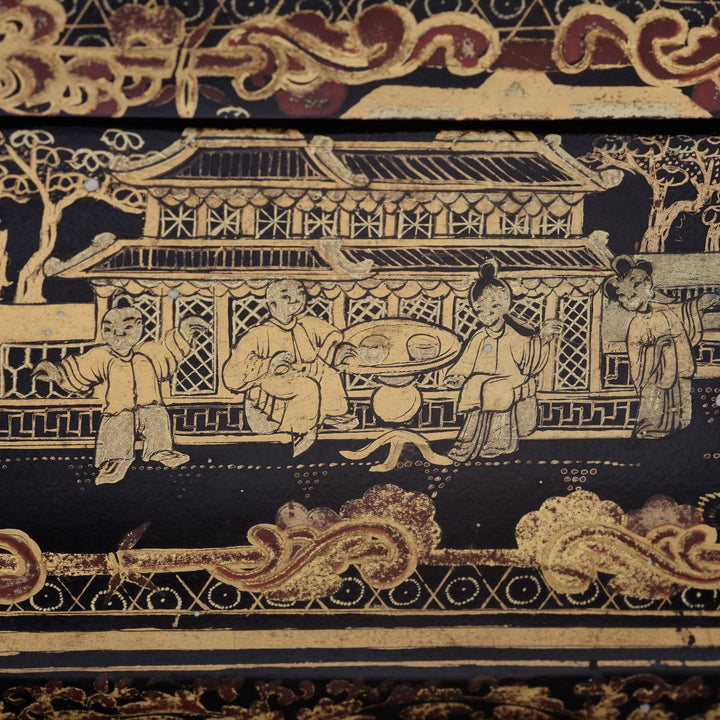 Export Lacquer Games Box - Qing Dynasty Early 19thC - 38 x 31 x 12 cm - M232