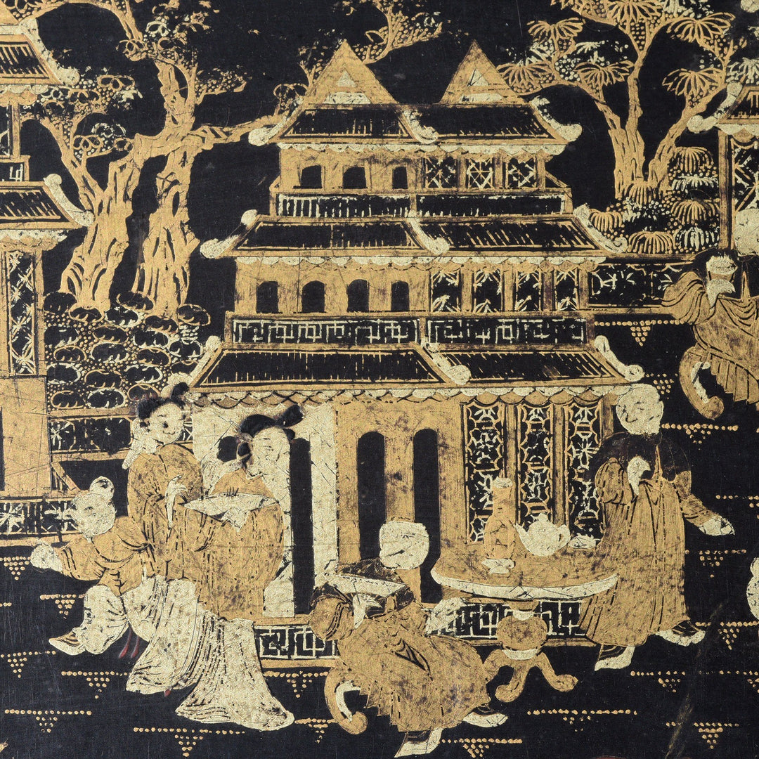 Export Lacquer Games Box - Qing Dynasty Early 19thC - 38 x 31 x 12 cm - M232