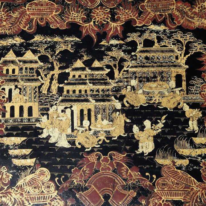 Export Lacquer Games Box - Qing Dynasty Early 19thC - 38 x 31 x 12 cm - M232