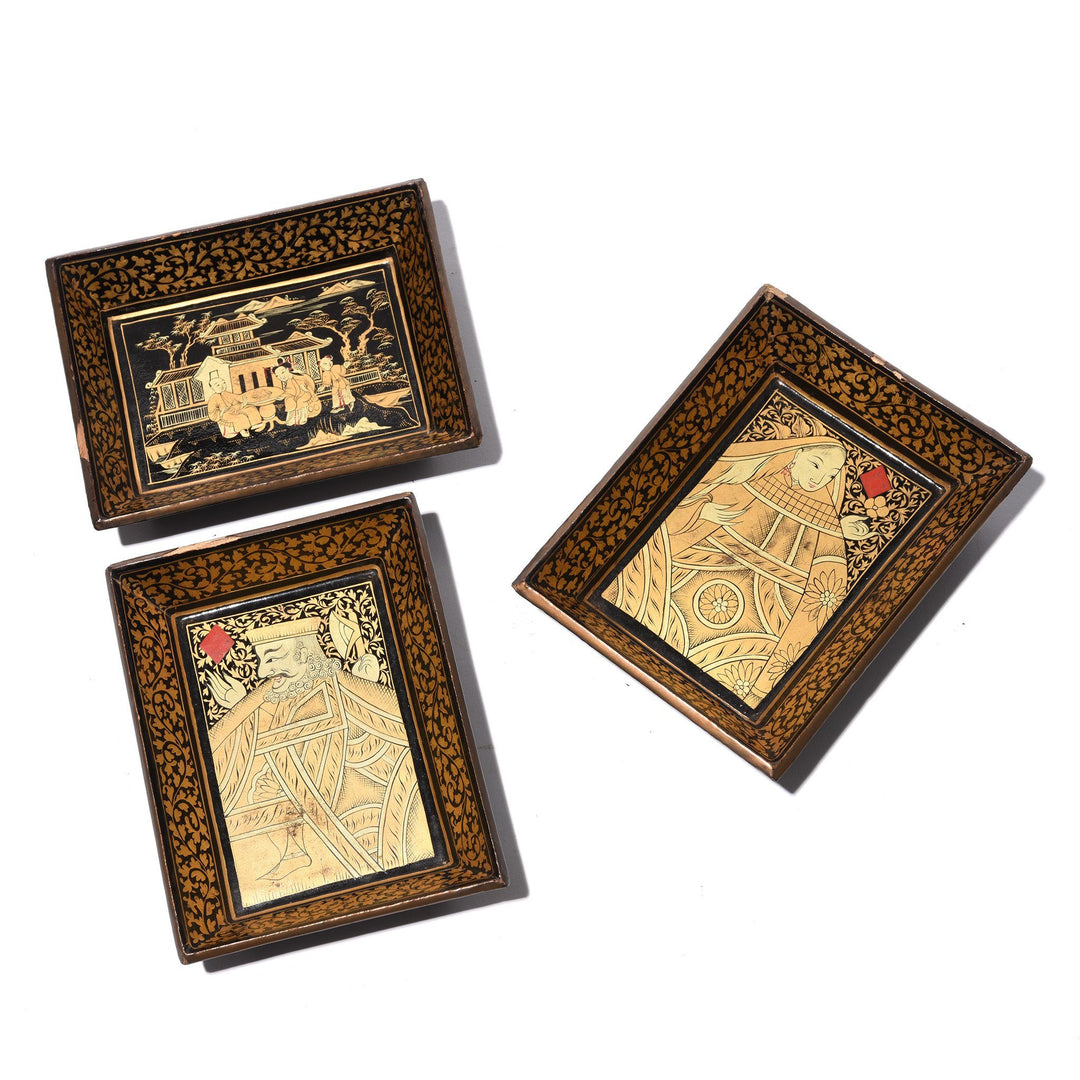 Export Lacquer Games Box - Qing Dynasty Early 19thC - 38 x 31 x 12 cm - M232