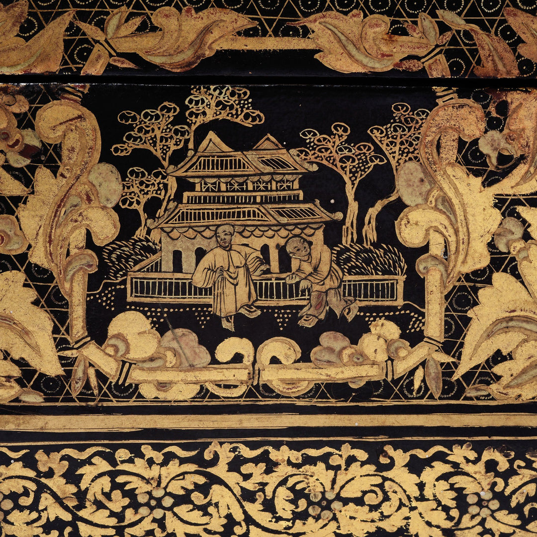 Export Lacquer Games Box - Qing Dynasty Early 19thC - 38 x 31 x 12 cm - M232