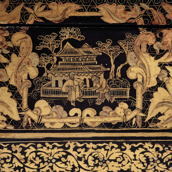 Export Lacquer Games Box - Qing Dynasty Early 19thC - 38 x 31 x 12 cm - M232