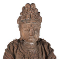Chinese Painted Wood Seated Guanyin Statue