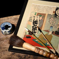 Coloured Jade Bead Calligraphy Brush With Replaced Brush