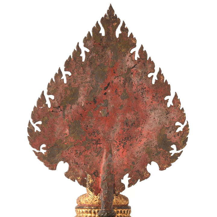 Gilded Bronze Thai Buddha on Stand - Late 18thC