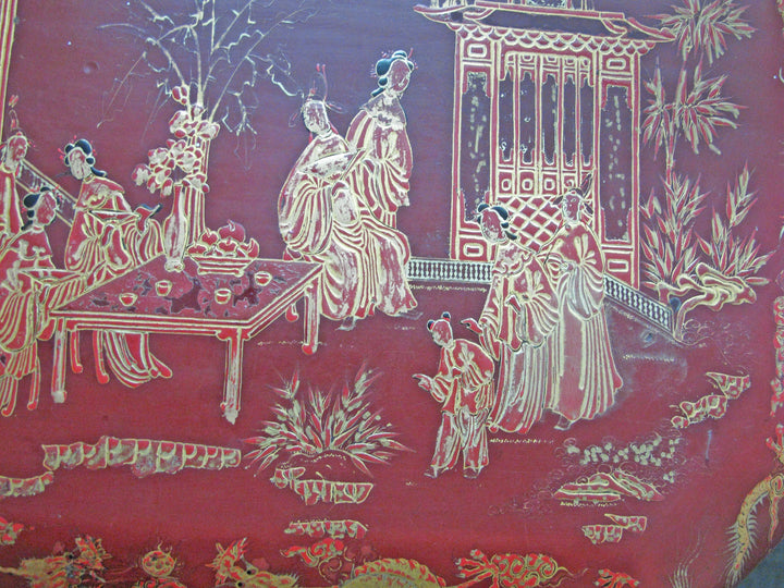 Gilded Red Lacquer Box - 19thC | Indigo Oriental Antiques