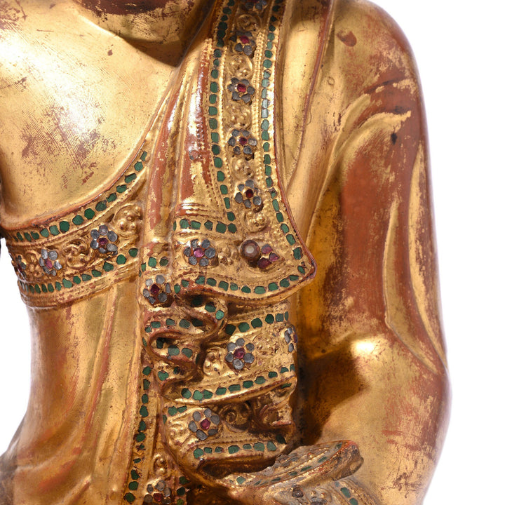Gilded Teak Burmese Buddha From Mandalay - 19thC | Indigo Antiques