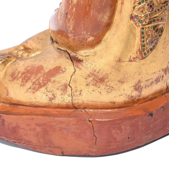 Gilded Teak Burmese Buddha From Mandalay - 19thC | Indigo Antiques