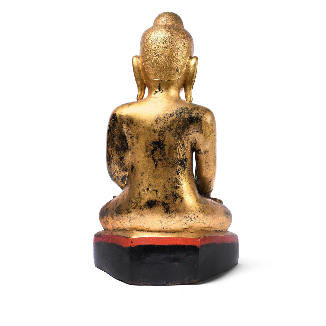 Back Of Gilt Burmese Sitting Buddha - 19thC | Indigo Antiques