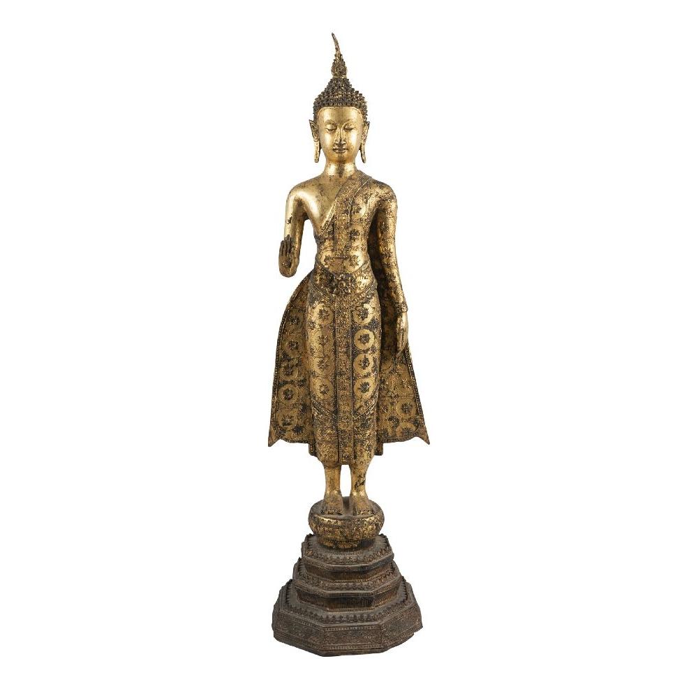 Gilt Thai Standing Buddha - Early 20thC | Indigo Oriental Antiques
