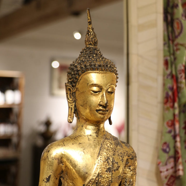 Gilt Thai Standing Buddha - Early 20thC | Indigo Oriental Antiques