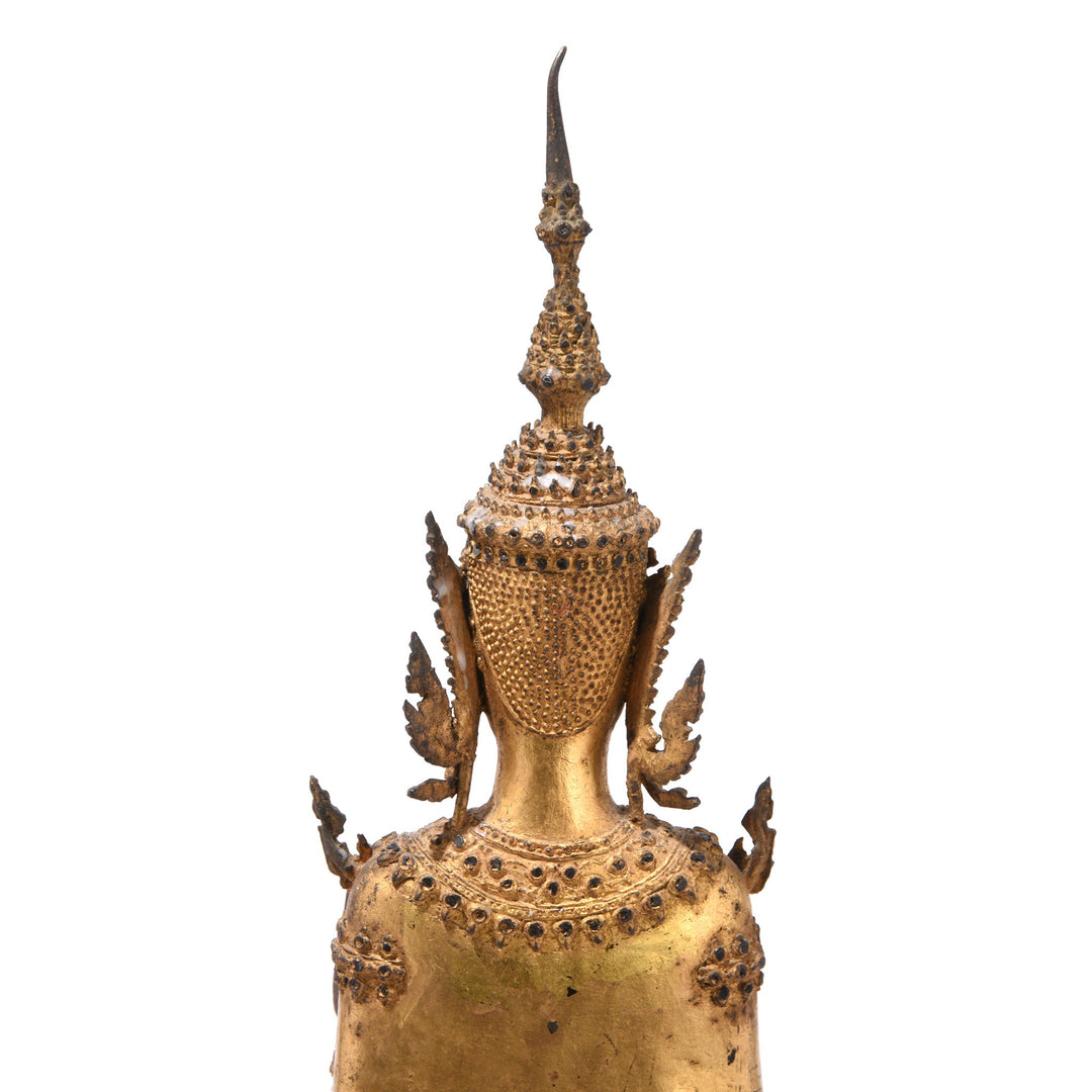 Gilt Thai Standing Buddha Rattanakosin Era | Indigo Antiques